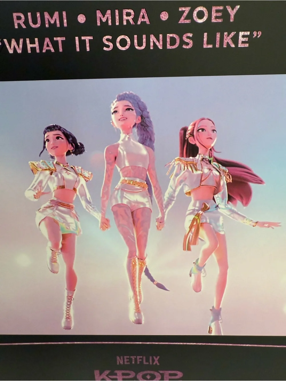 Mattel HUNTRX K Pop Trio Doll Set with White & Gold Outfits